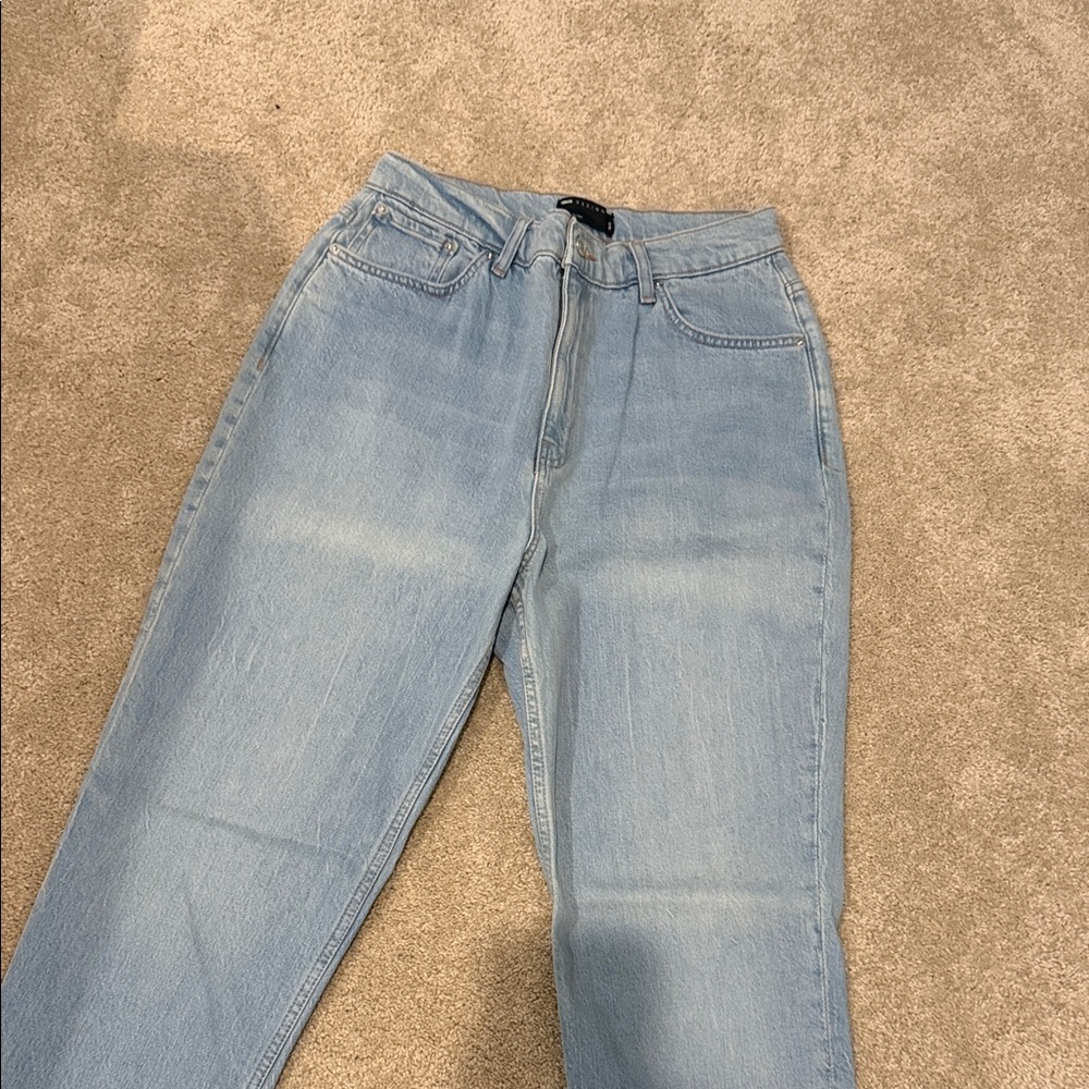 ASOS High Rise Light Blue Jeans - Picture 3 of 5